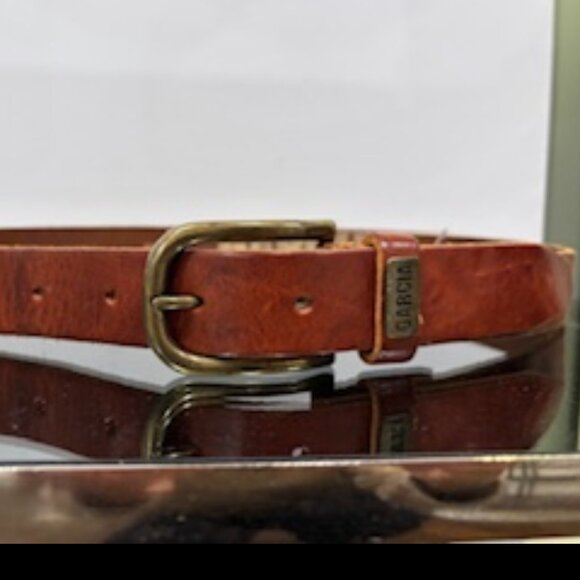EUC Garcia Genuine  leather brown belt sz 95 - Picture 1 of 4